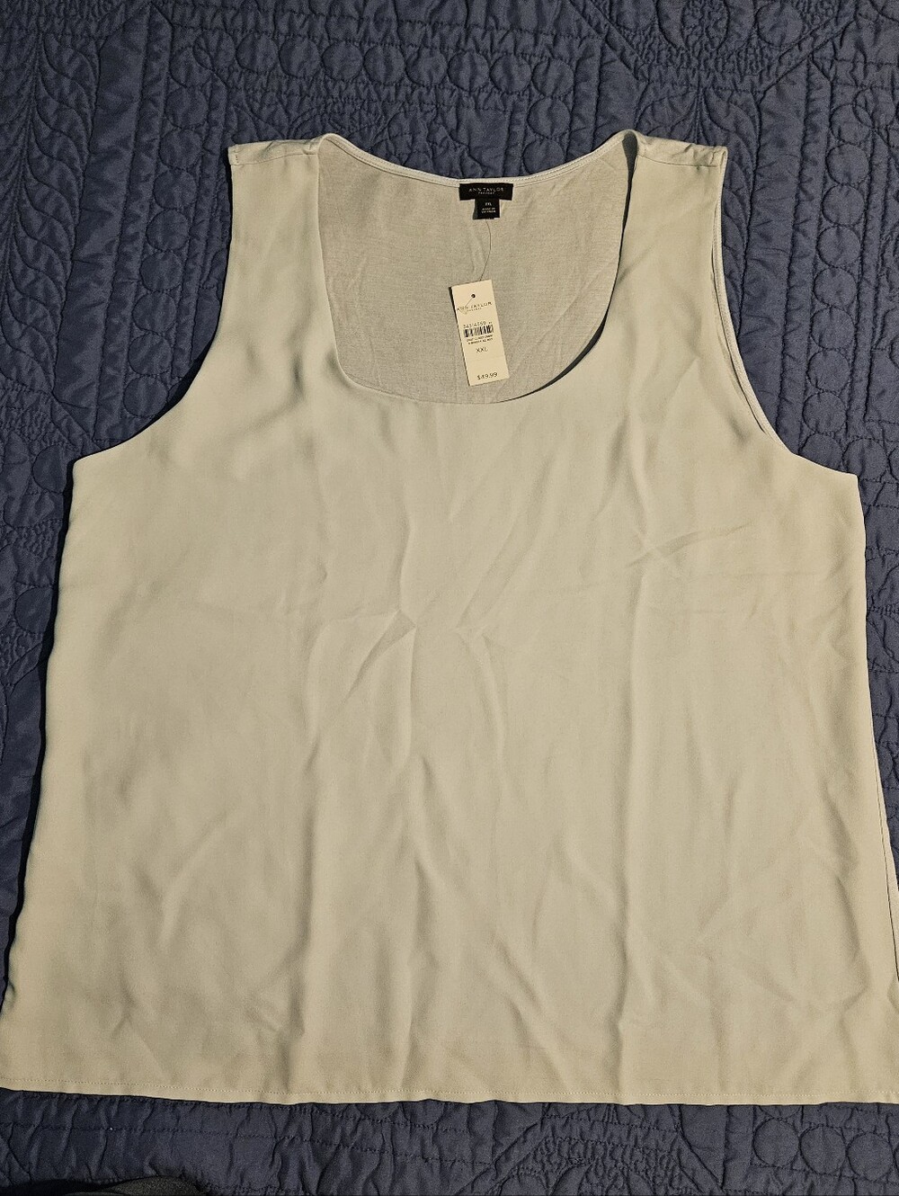 Ann Taylor Factory XXL Cream Sleeveless Tank Top NWT